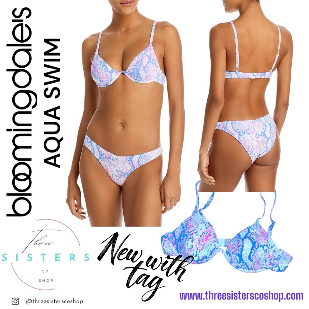 Aqua Swim Bikini Top Pink Multi Bloomingdale’s Exclusive Large